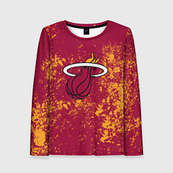 Женский лонгслив Майами Хит - брызги красок