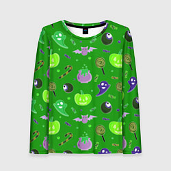 Женский лонгслив Halloween green