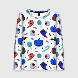 Лонгслив женский Halloween white, цвет: 3D-принт