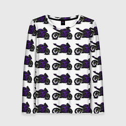 Женский лонгслив The motorcycle is dark purple