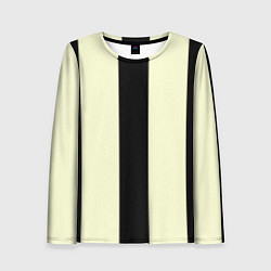 Женский лонгслив Color black beige line