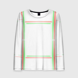 Женский лонгслив Neon light green red
