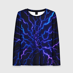 Женский лонгслив Разряд молнии текстура