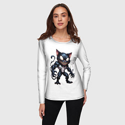 Лонгслив женский Гибрид Венома и Чеширского кота, цвет: 3D-принт — фото 2