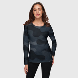 Лонгслив женский Текстурный камуфляж на ткани, цвет: 3D-принт — фото 2
