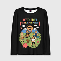 Лонгслив женский Red Hot Chili Peppers, мультяшный стиль, цвет: 3D-принт