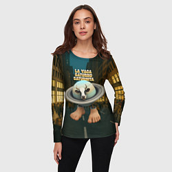 Лонгслив женский La Vaca Saturno Saturnita мем, цвет: 3D-принт — фото 2