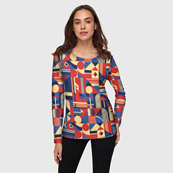 Лонгслив женский Геометрический карнавал, цвет: 3D-принт — фото 2