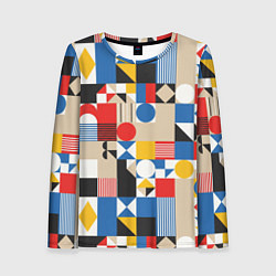 Лонгслив женский Геометрический балаган, цвет: 3D-принт