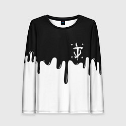 Женский лонгслив Doom logo жидкие краски