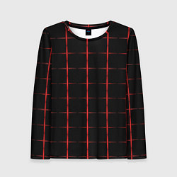 Женский лонгслив Color black red crosses