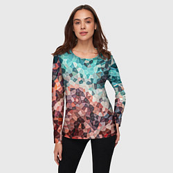 Лонгслив женский Мозаика воспоминаний - текстура, цвет: 3D-принт — фото 2