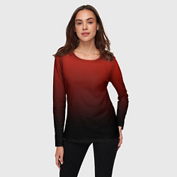 Лонгслив женский Red gradient, цвет: 3D-принт — фото 2
