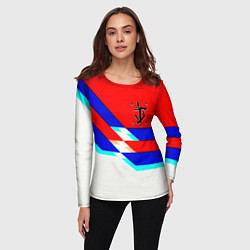 Лонгслив женский Doom geometry cyber sport, цвет: 3D-принт — фото 2