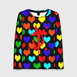 Лонгслив женский Doom love pixel pattern, цвет: 3D-принт