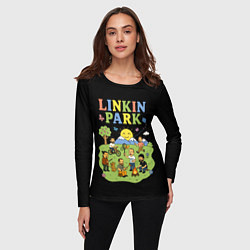 Лонгслив женский Linkin Park, мультяшный стиль, цвет: 3D-принт — фото 2