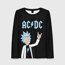 Лонгслив женский ACDC и Рик Санчес из Рик и Морти, цвет: 3D-принт