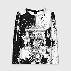Лонгслив женский Liverpool краски текстура, цвет: 3D-принт
