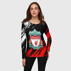 Лонгслив женский Арсенал краски текстура, цвет: 3D-принт — фото 2