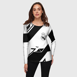 Лонгслив женский Real Madrid geometry, цвет: 3D-принт — фото 2