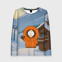 Лонгслив женский Кенни машет рукой - Южный парк, цвет: 3D-принт