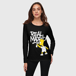 Лонгслив женский Граффити Реал Мадрид и Барт Симпсон, цвет: 3D-принт — фото 2