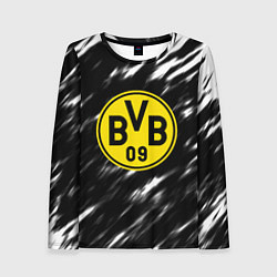 Женский лонгслив Borussia штрихи красок текстура