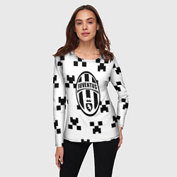 Лонгслив женский Juventus x minecraft pattern, цвет: 3D-принт — фото 2