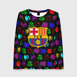 Женский лонгслив Barcelona neon games logo