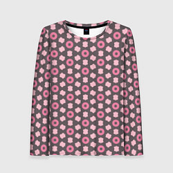 Женский лонгслив Абстрактная розовая текстура