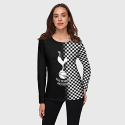 Лонгслив женский Тоттенхэм клетка шахматная, цвет: 3D-принт — фото 2