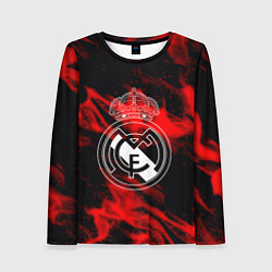 Женский лонгслив Real Madrid красный огонь