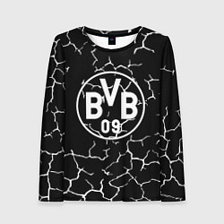 Лонгслив женский Borussia черно белые, цвет: 3D-принт