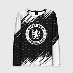 Женский лонгслив Chelsea штрихи красок текстура