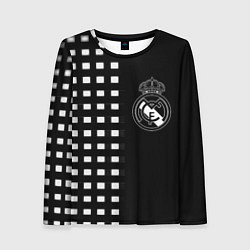 Женский лонгслив Real Madrid клетка