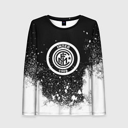 Женский лонгслив Inter белый всплеск краско
