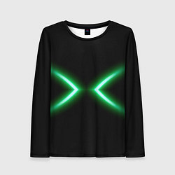Женский лонгслив Neon green lines