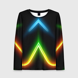 Женский лонгслив Neon multicolored lines