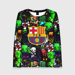 Женский лонгслив Minecraft x barcelona fc