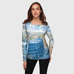Лонгслив женский Зимний утренний Питер, цвет: 3D-принт — фото 2