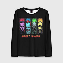 Лонгслив женский Сезон ужасов, цвет: 3D-принт