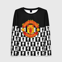 Женский лонгслив Манчестер Юнайтед люди паттерн