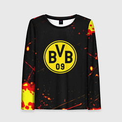 Лонгслив женский Боруссиа огненные краски текстура, цвет: 3D-принт
