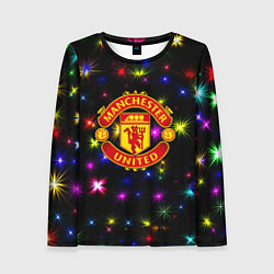 Женский лонгслив Манчестер Юнайтед праздничные огни
