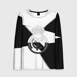 Женский лонгслив Реал Мадрид геометрия полосы
