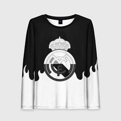 Женский лонгслив Реал Мадрид огонь белый