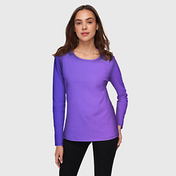 Лонгслив женский Color purple gradient, цвет: 3D-принт — фото 2