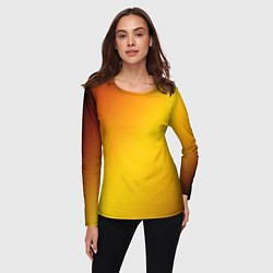 Лонгслив женский Color yellow red gradient, цвет: 3D-принт — фото 2