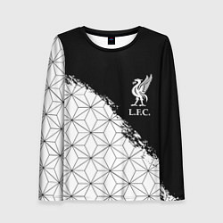 Лонгслив женский Liverpool краски текстура геометрия, цвет: 3D-принт