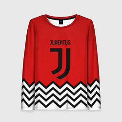 Лонгслив женский Ювентус полосы спорт, цвет: 3D-принт